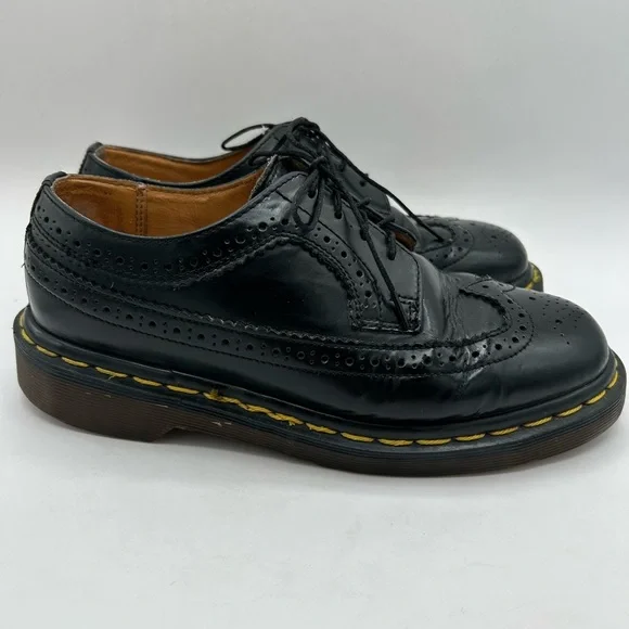 COPY - RARE Vtg Dr Martens 3989 Made in England Wingtip Black Brogues Oxfords C… - Picture 6 of 12